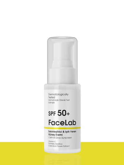 SPF 50+ Sakinleştirici & Işıltı Veren Güneş Kremi